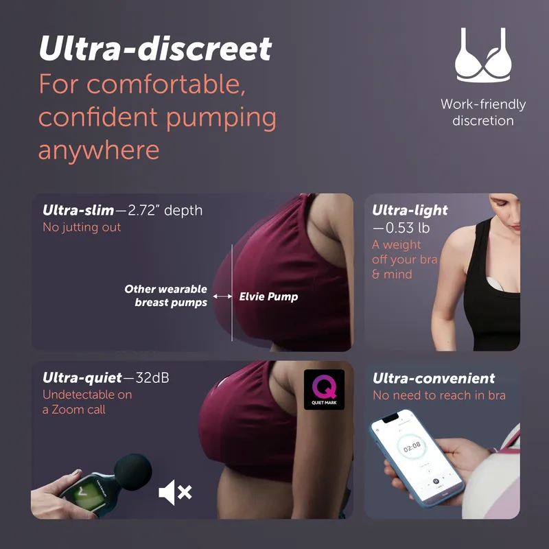 Elvie Pump: Ultra-Quiet, Ultra-Discreet Wearable Breast Pump