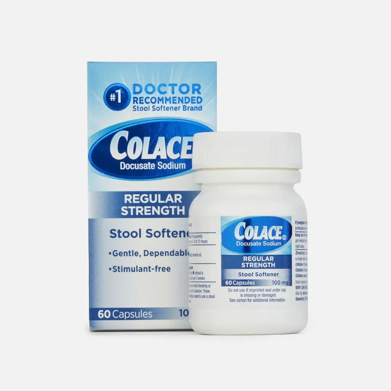 Colace Stool Softener Laxative 100 mg, Capsules, 60 ct.