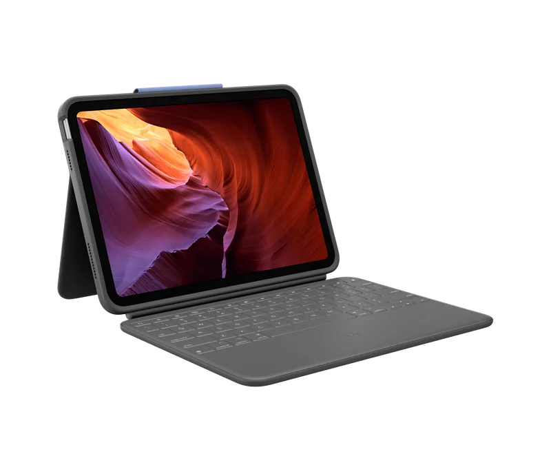 Logitech Rugged Folio - Protective Keyboard Case for iPad (7th, 8th, 9th & 10th gen)