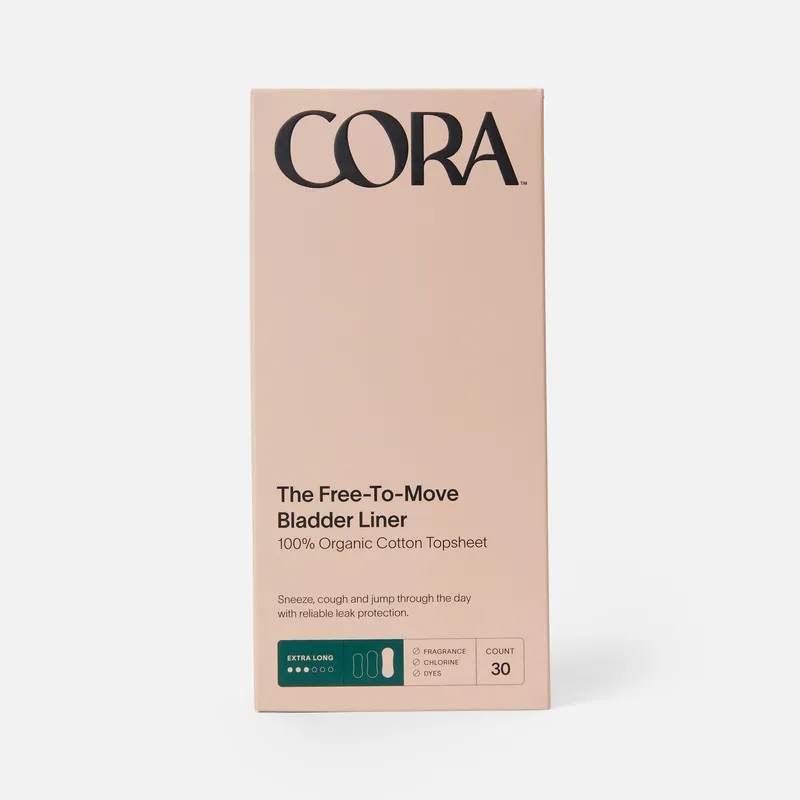 Cora Organic Bladder Extra-Long Liners, 30 ct.