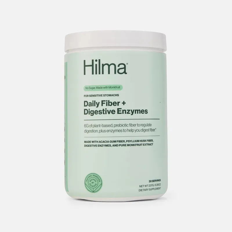 Hilma Daily Fiber Supplement + Digestive Enzymes, 8.36 oz., 30 servings