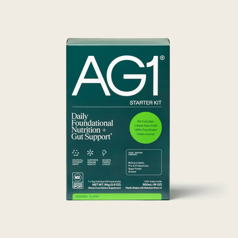 AG1 Start Here Kit Multivitamin Greens Powder: Vitamins, Powder Form