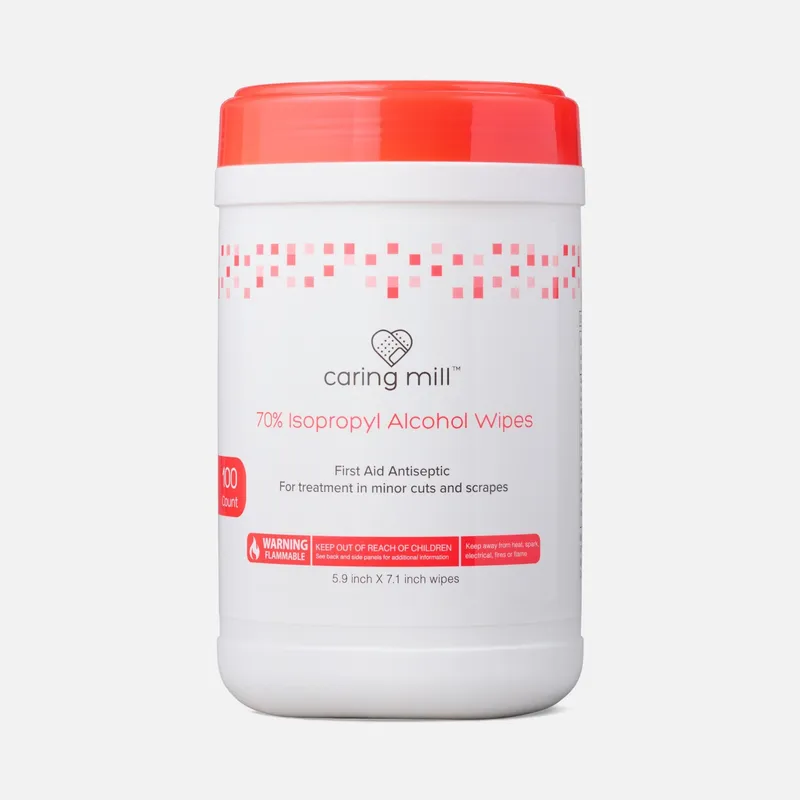 Caring Mill™ Alcohol Wipes Canister, 100 ct.