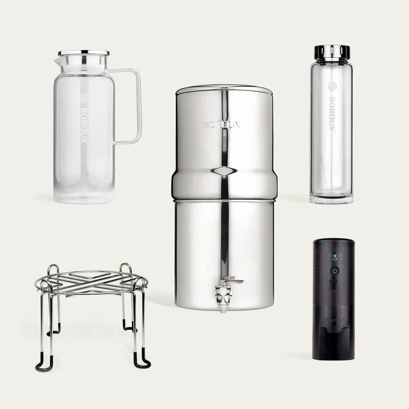 BOROUX 1.8-Gallon Water Filter System Bundle