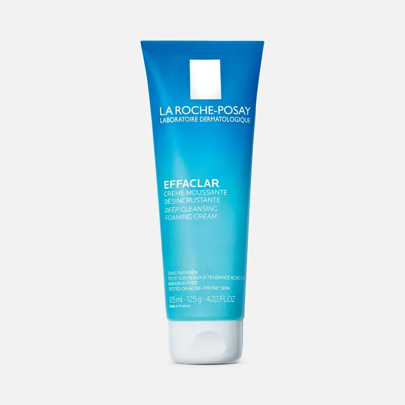 La Roche-Posay Effaclar Deep Cleansing Foaming Cream Cleanser, 4.22 oz.