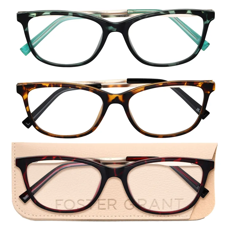 Design Optics by Foster Grant #669 Upsweep Cateye Reading Glasses, 3- pack