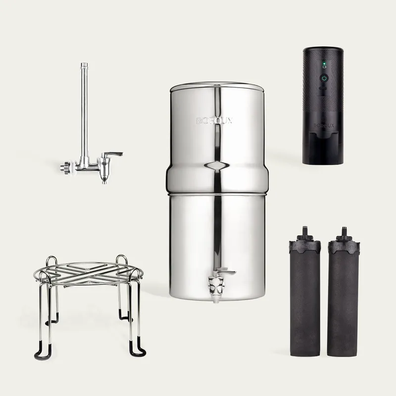 BOROUX 1.8-Gallon Stainless Steel Deluxe Bundle