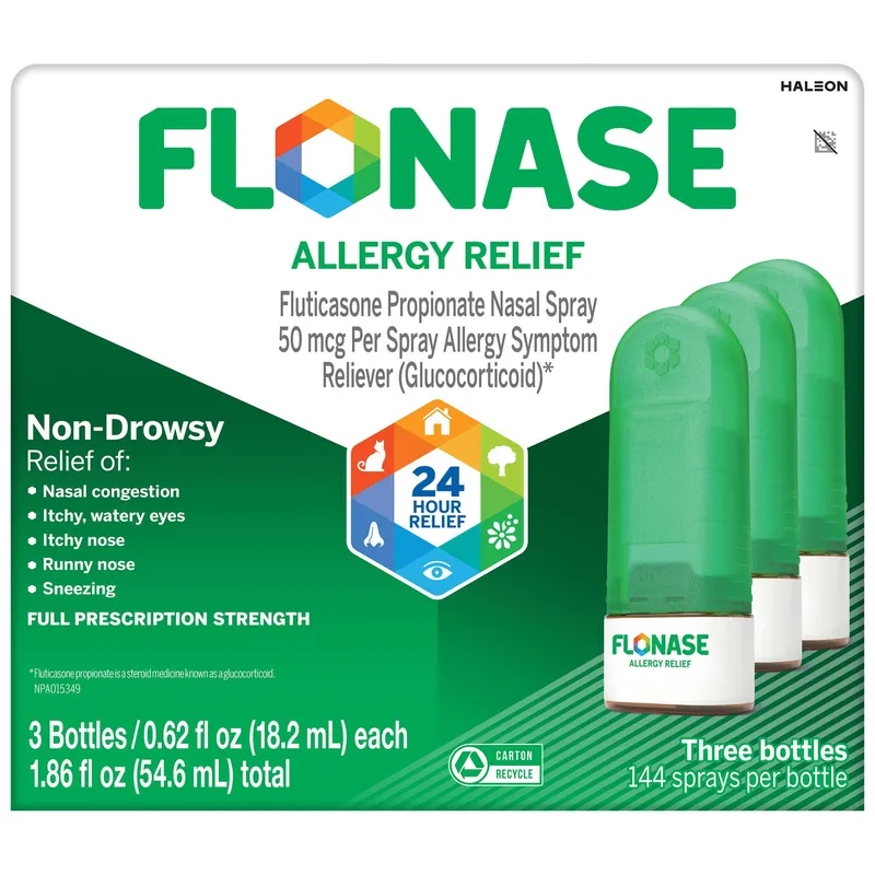 Flonase Non-Drowsy 24 Hour Allergy Relief Nasal Spray, 432 Metered Sprays