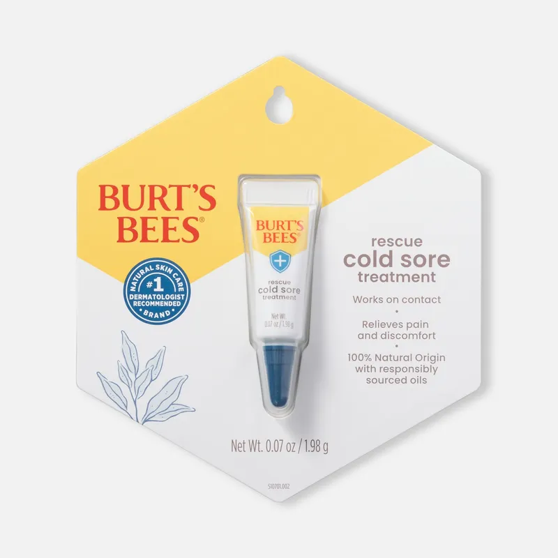 Burt's Bees Rescue Cold Sore Treatment, 0.07 oz.
