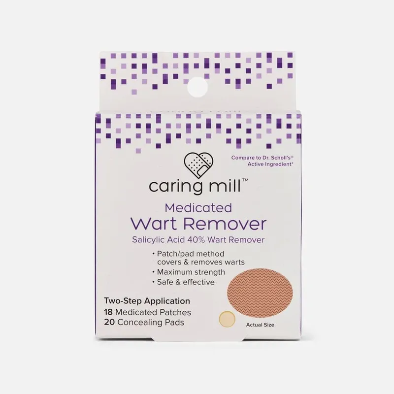 Caring Mill™ Wart Remover Medicated Discs,18 ct. Medicated Patches and 20 Concealing Pads