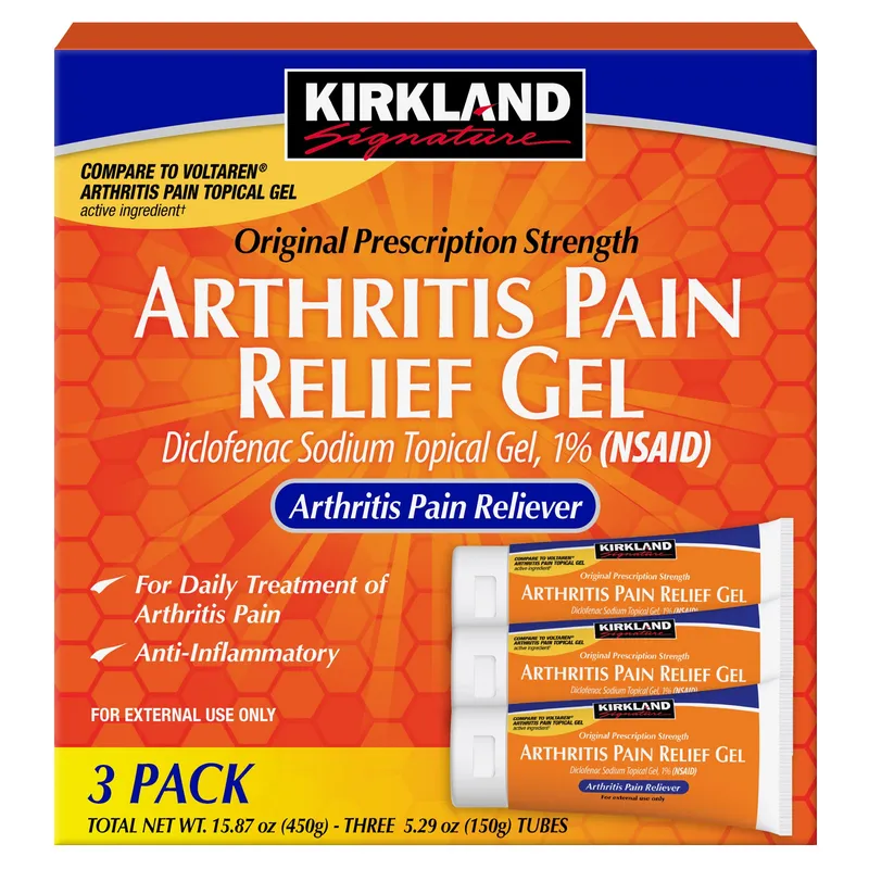 Kirkland Signature Arthritis Pain Relief Gel, Diclofenac Sodium Topical Gel 1%, 15.87 Ounces