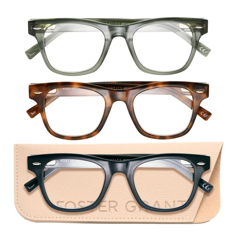 Design Optics by Foster Grant #817 Way Style Reading Glasses, 3-pack
