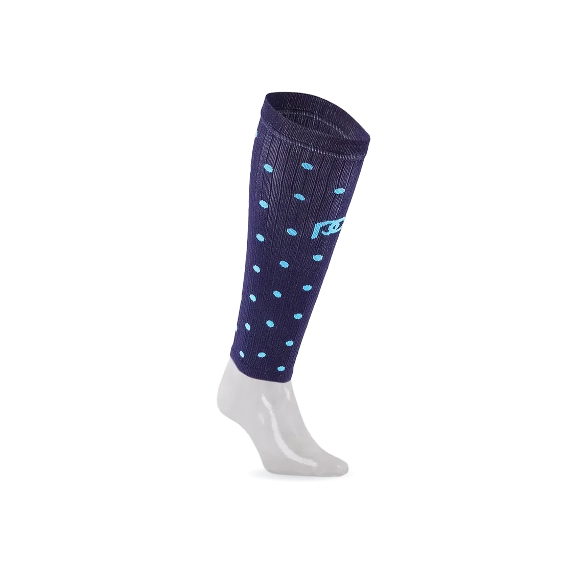 Calf Sleeves, Navy Dots
