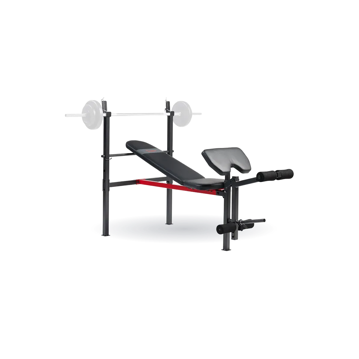 Adjustable Standard Incline Weight Bench with Leg Developer and Preacher Curl Attachment