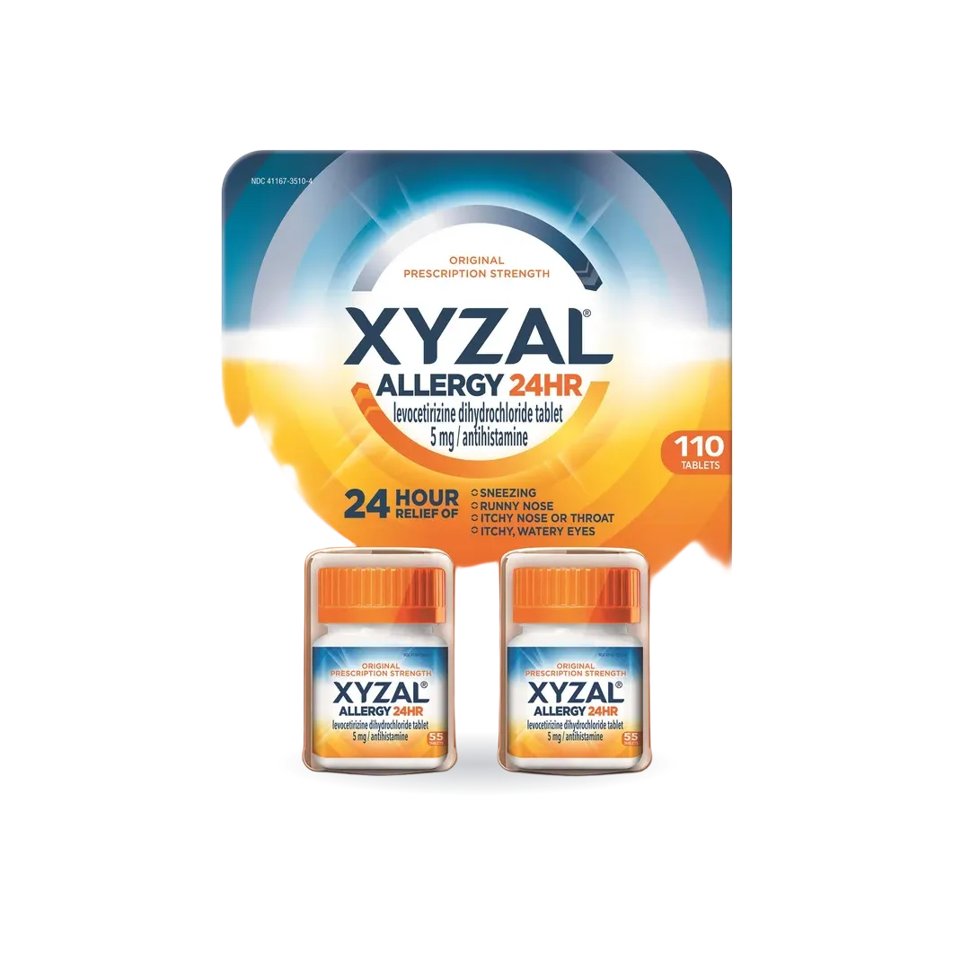 Xyzal Allergy 24 Hour Antihistamine 5 mg., 110 Tablets