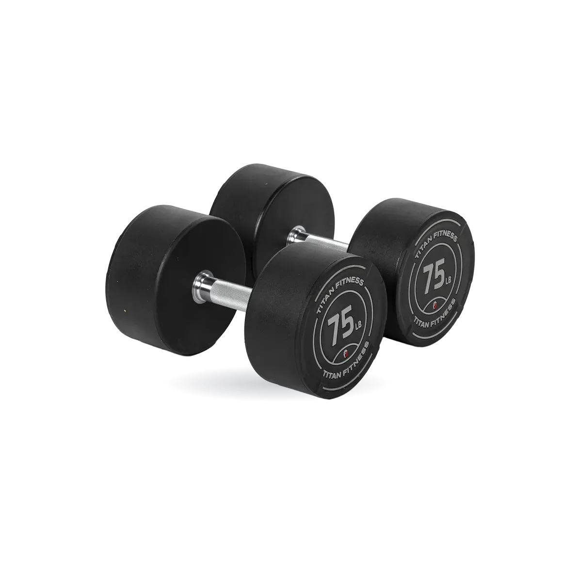 75 LB Pair Round Urethane Dumbbells