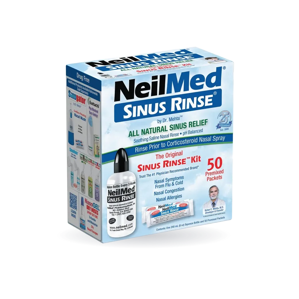 NeilMed Sinus Rinse Kit with 50 Packets