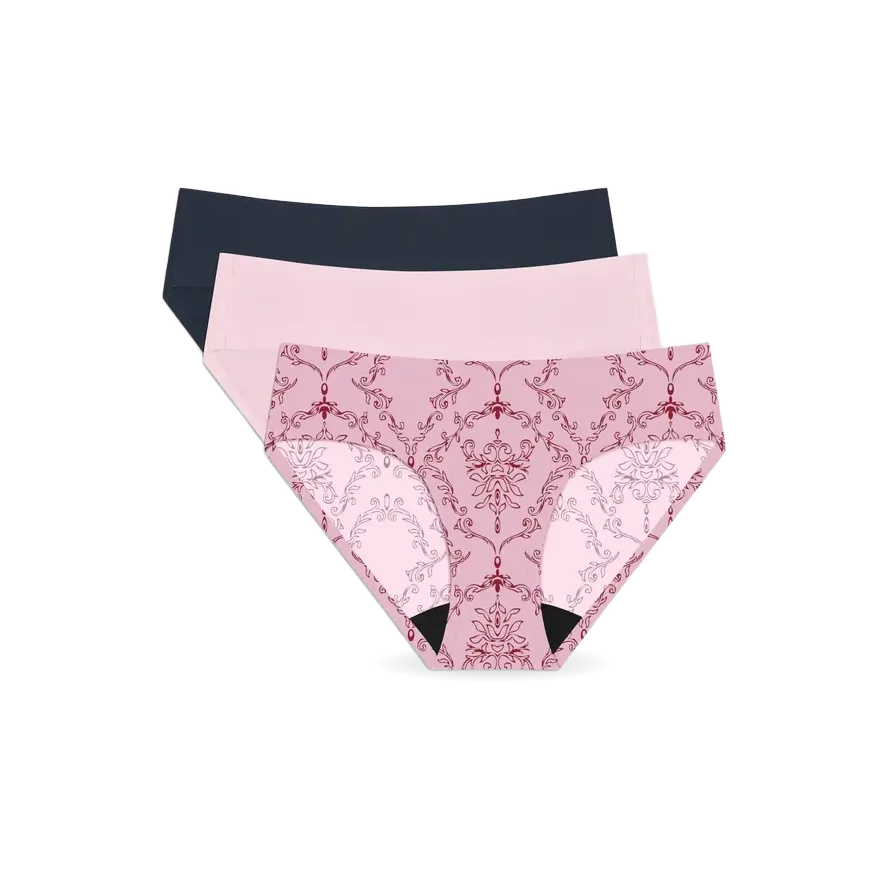 Light Leakproof No-Show Bikini 3-Pack