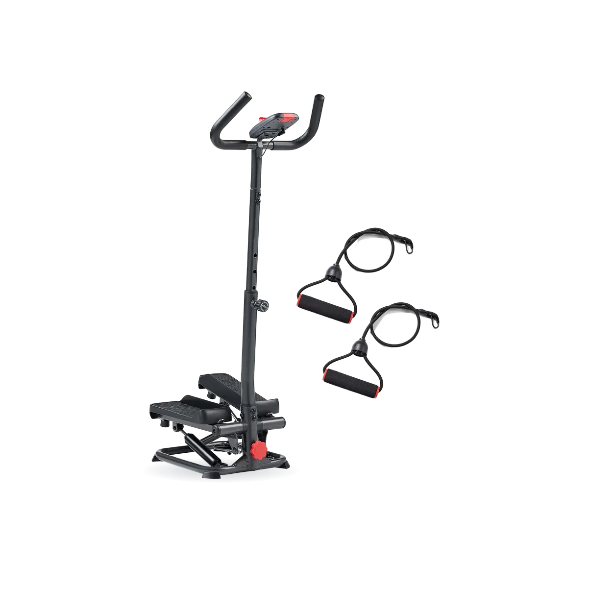 Smart Advanced Stair Exercise Stepper with Handlebar and Resistance Bands