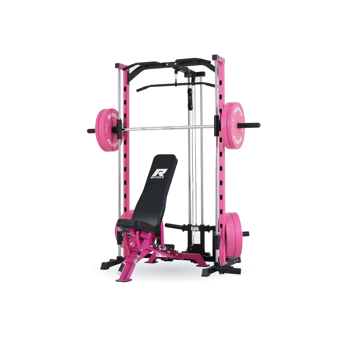 RitFit PSR05 2.0 Pink Smith Machine Package with LAT-Pull Down Attachments