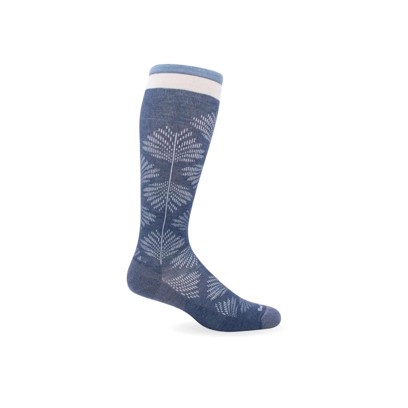 Women's Full Floral | Moderate Graduated Compression Socks | Wide Calf Fit