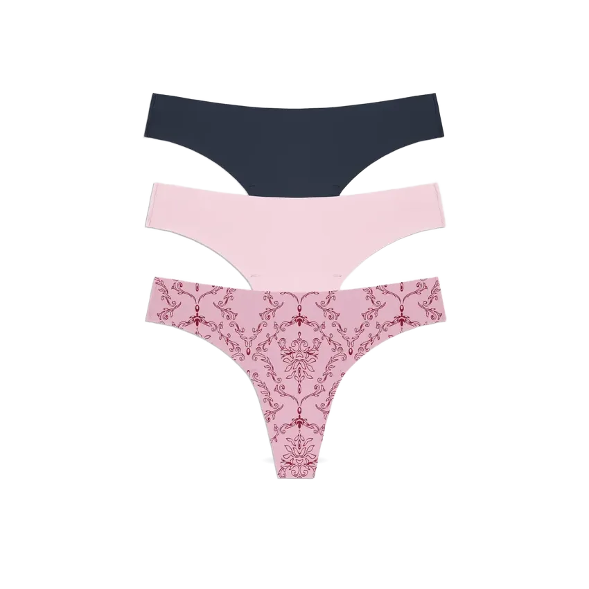 Light Leakproof No-Show Thong 3-Pack