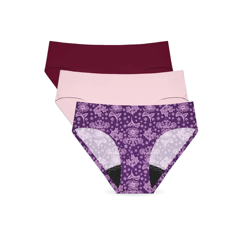 Leakproof UltraThin™ No-Show Bikini 3-Pack