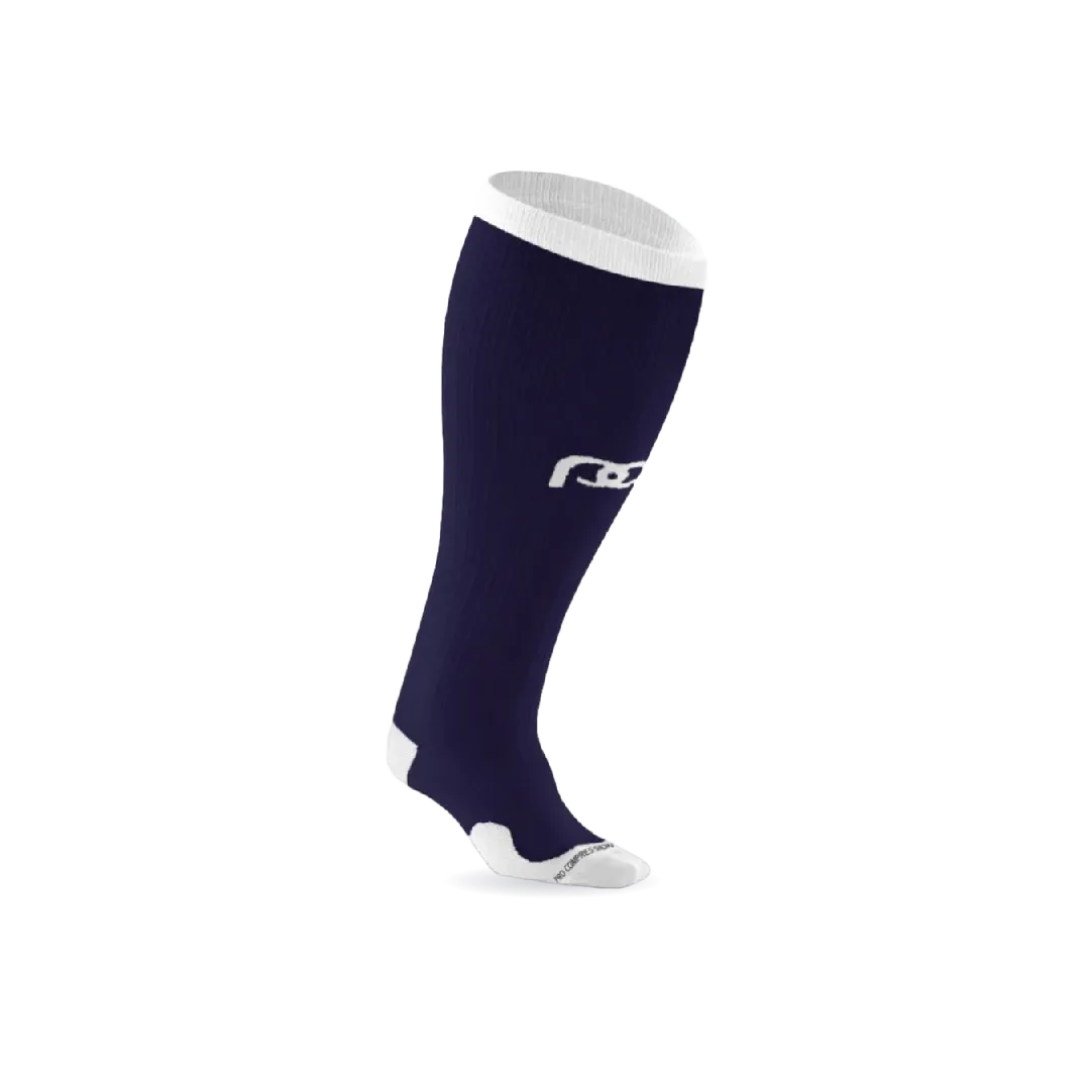 Marathon Wide-Calf, Navy Over White
