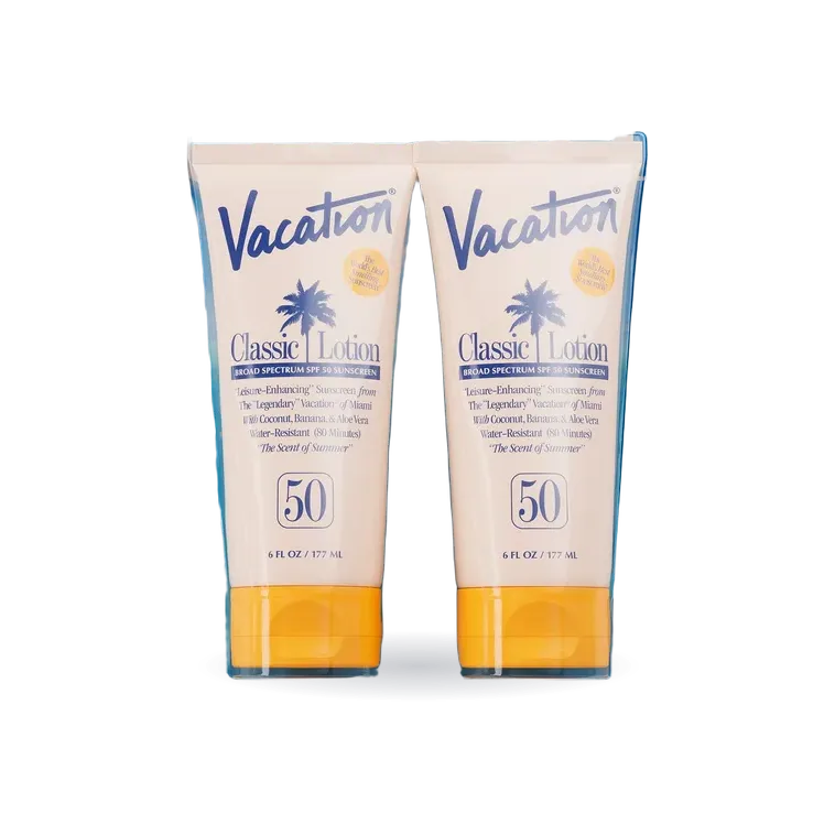 Vacation Classic Sunscreen Lotion, SPF 50, 6 fl oz Duo