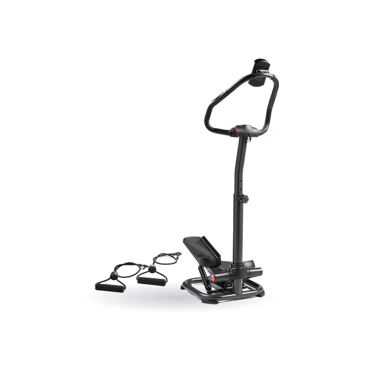 Smart Heavy Duty Power Stepper with Handlebar and Resistance Bands