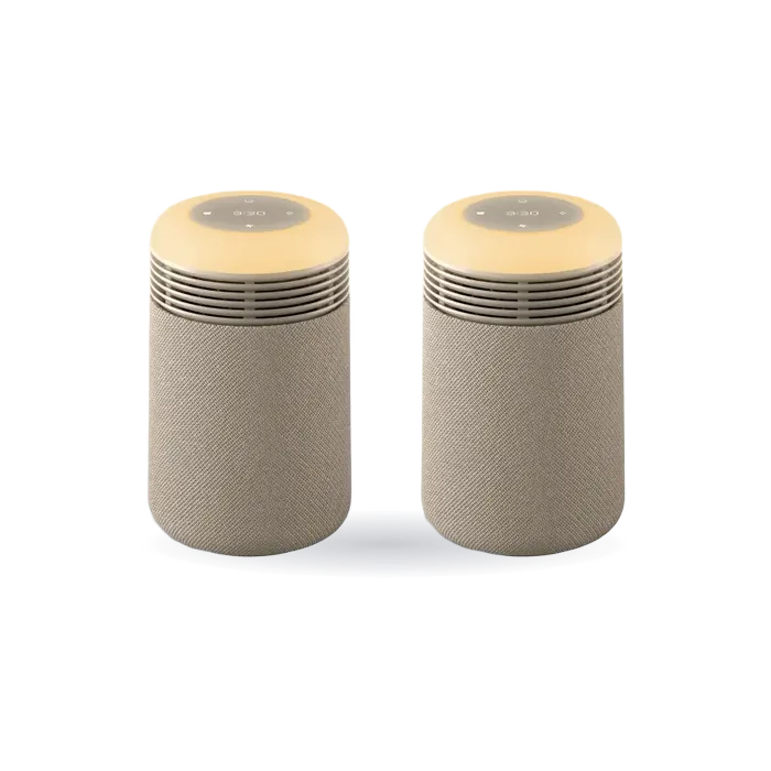 Mini Restful™ Sunrise Clock Air Purifier Bundle Coastal Beige