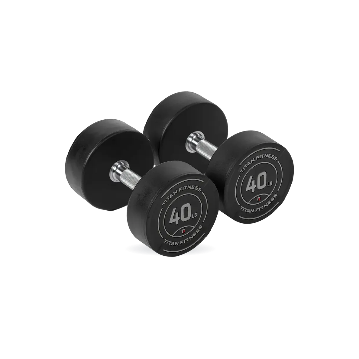 40 LB Pair Round Urethane Dumbbells
