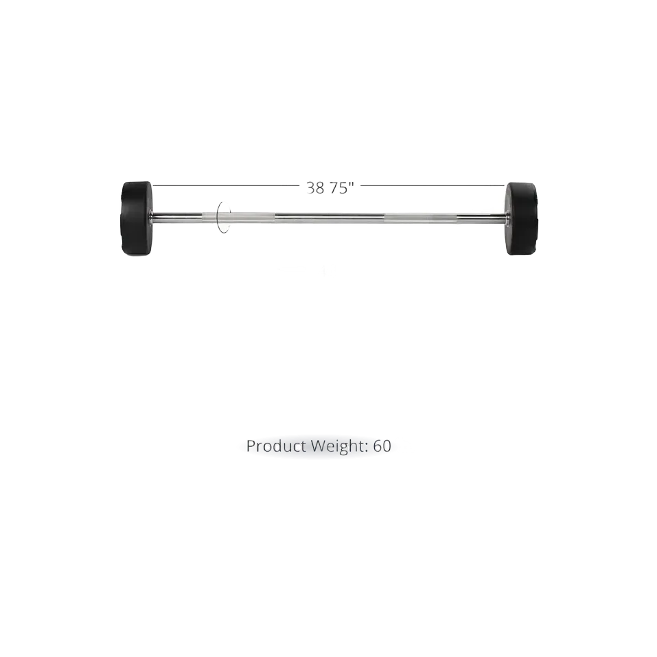 60 LB Straight Fixed Urethane Barbell