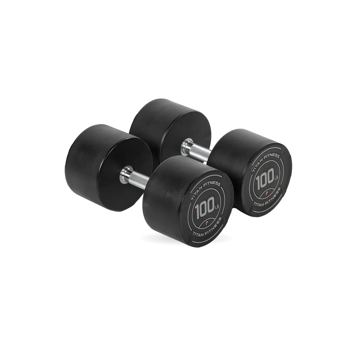 100 LB Pair Round Urethane Dumbbells
