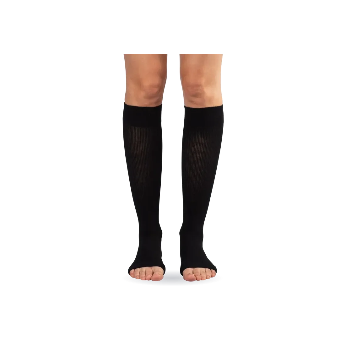 Essentials Cotton Below Knee Socks Open Toe 20-30mmHg