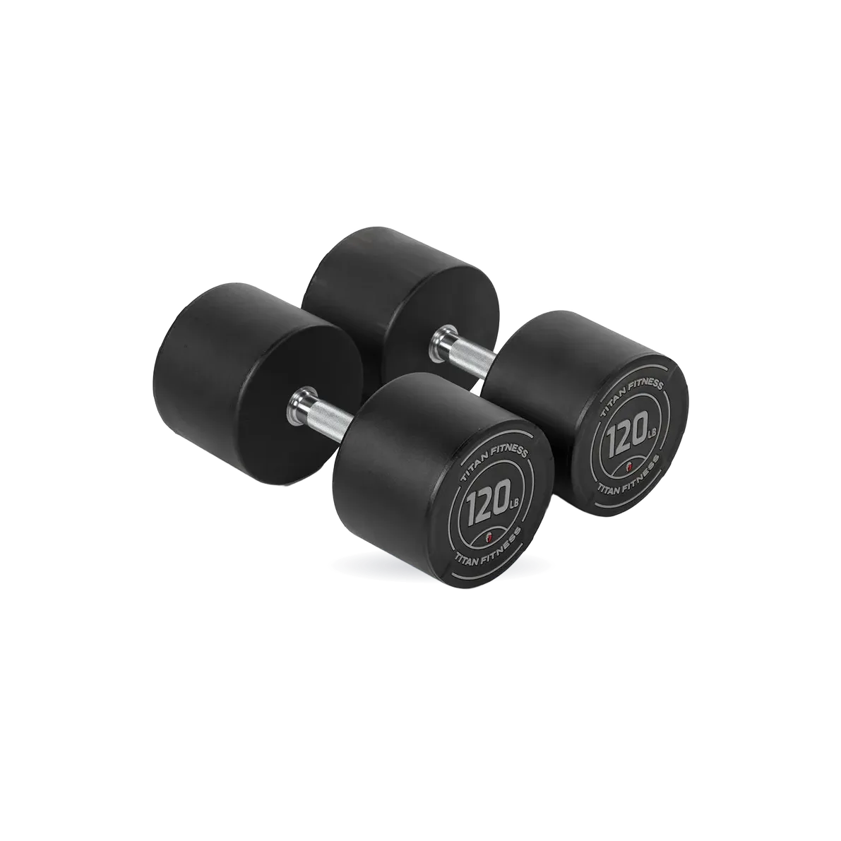 120 LB Pair Round Urethane Dumbbells