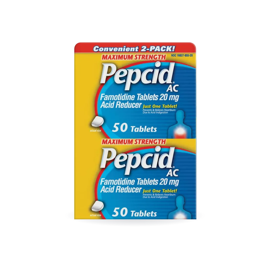 Pepcid AC Maximum Strength Famotidine 20 mg, 100 Tablets