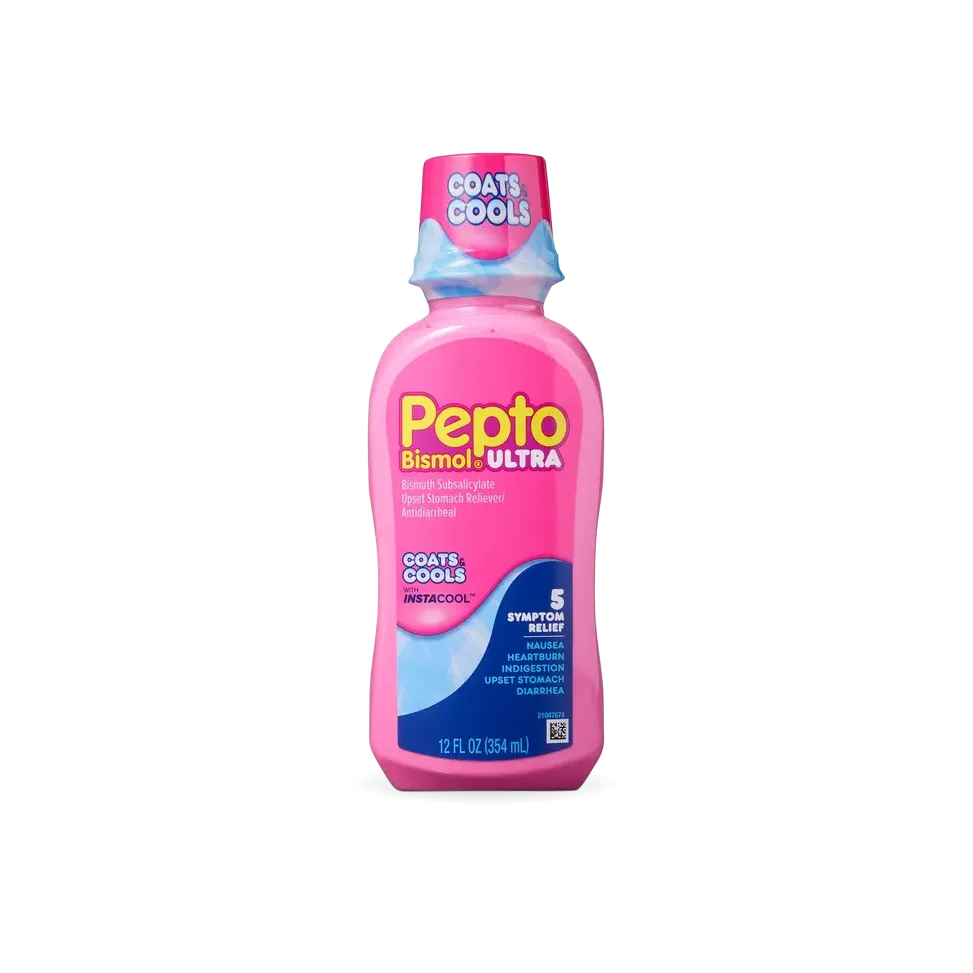 Pepto Bismol Ultra with Instacool Liquid for Nausea & Diarrhea Relief, 12 oz.