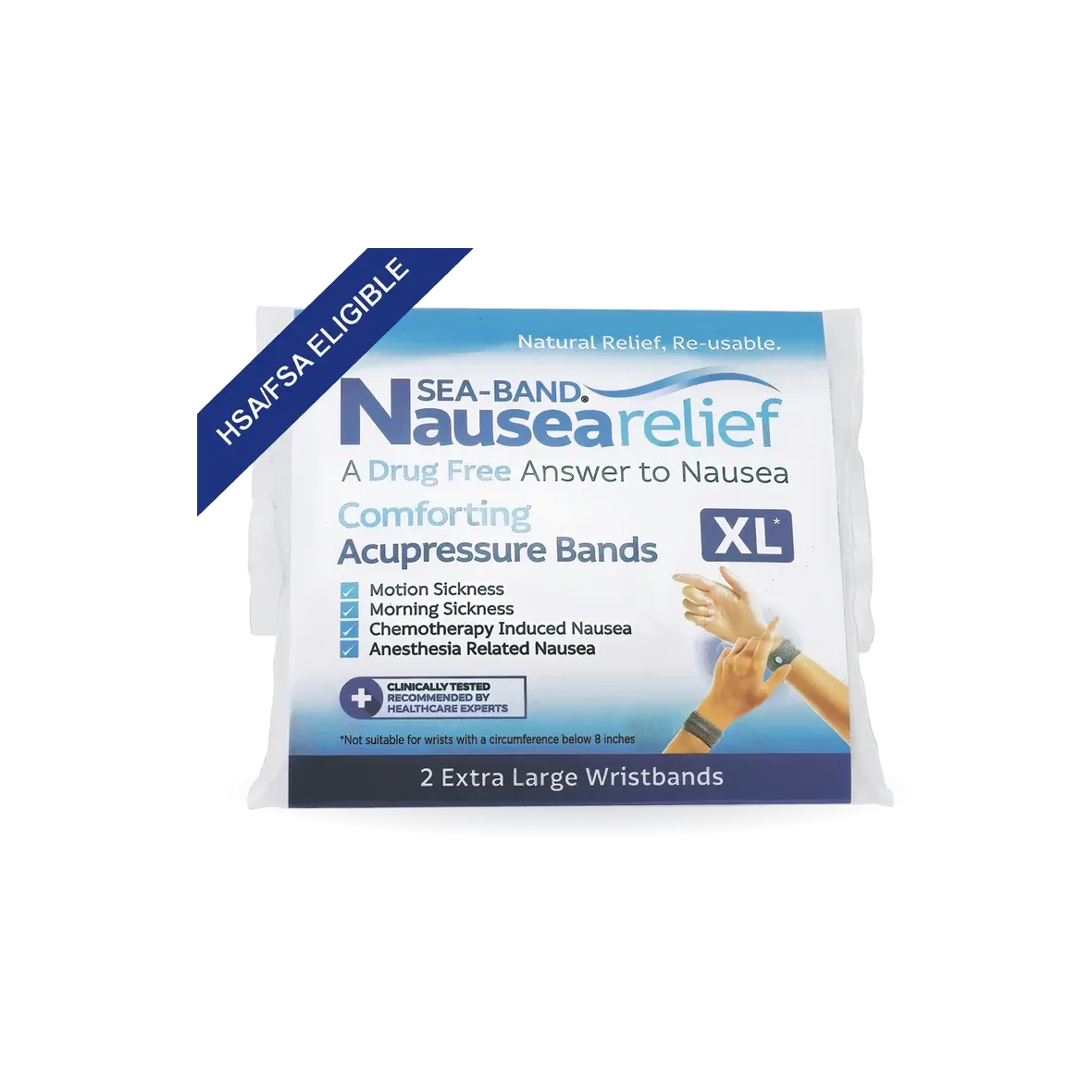 XL Adult Sea-Bands for GLP1 Nausea Relief & HSA/FSA eligible!