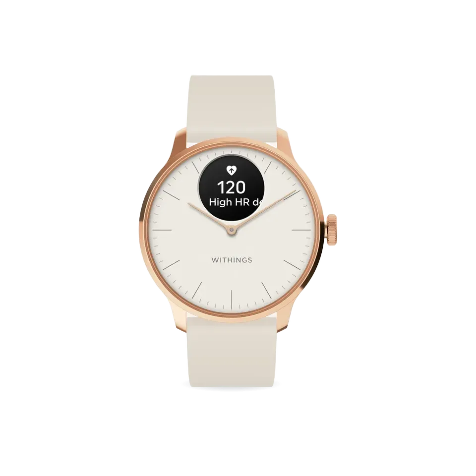 ScanWatch Light 37mm White & Rose Gold