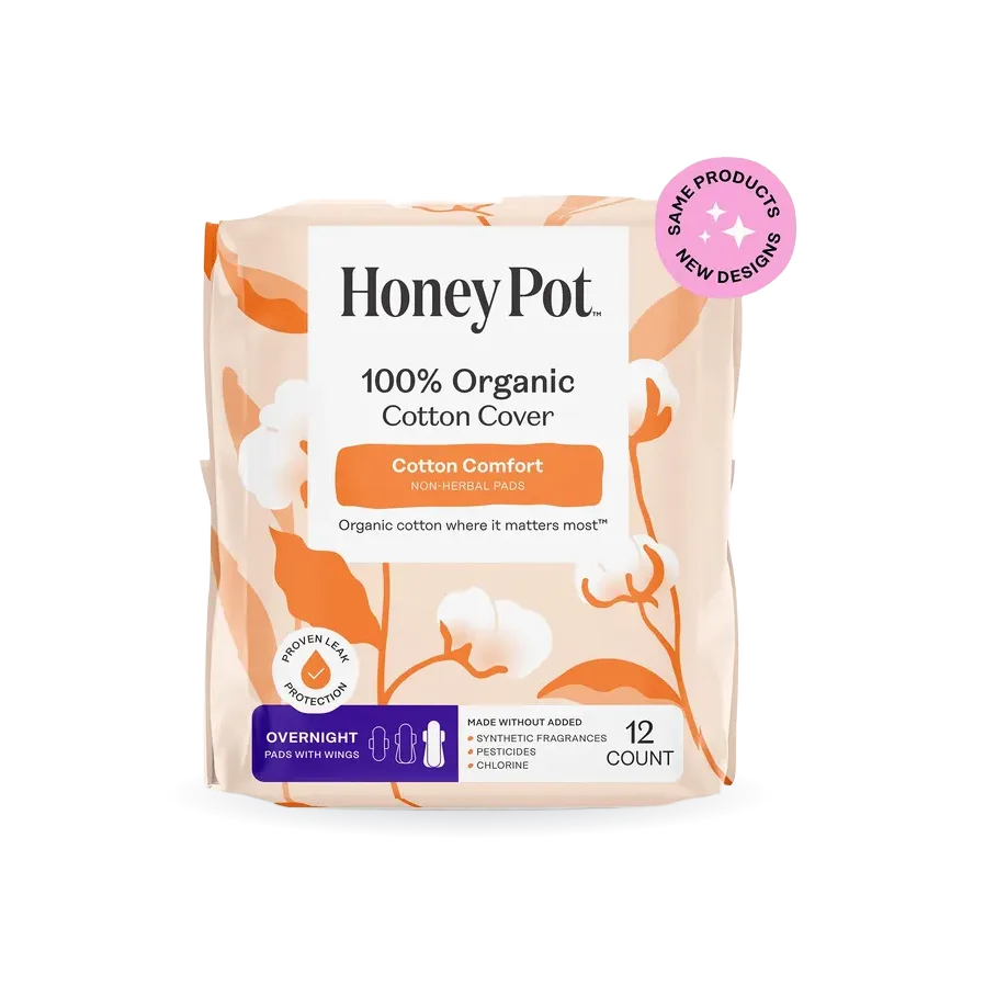 Organic Cotton Comfort Cover Overnight Pads