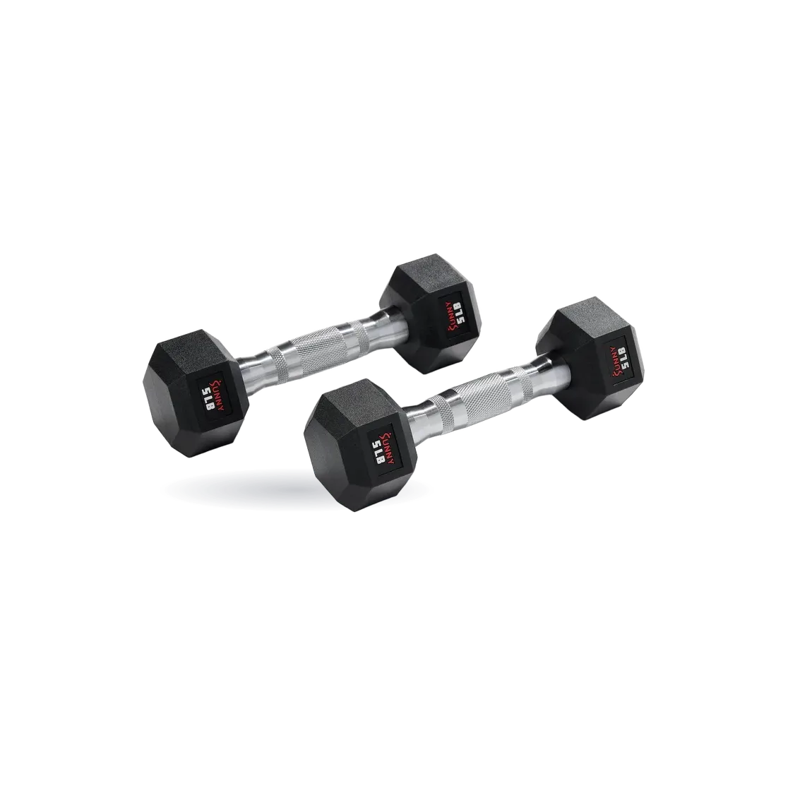 Rubber Hex Dumbbells – Singles & Pairs 5–50 LB Weights