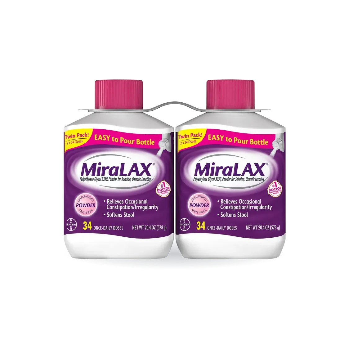 MiraLAX Powder Laxative, 68 Doses