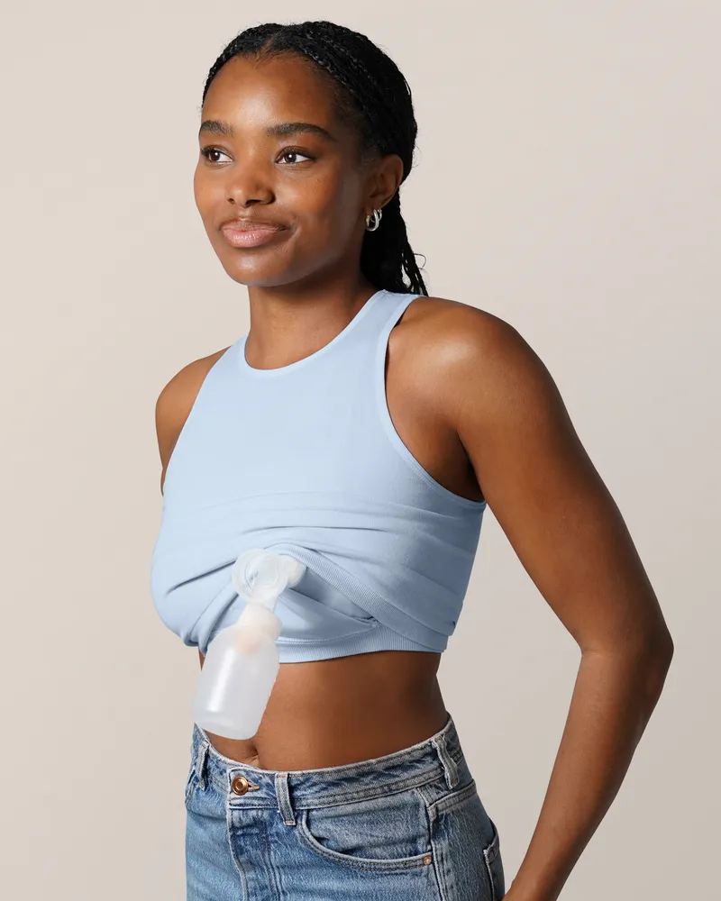 Sublime® Bamboo Hands-Free Pumping Longline Bra Top