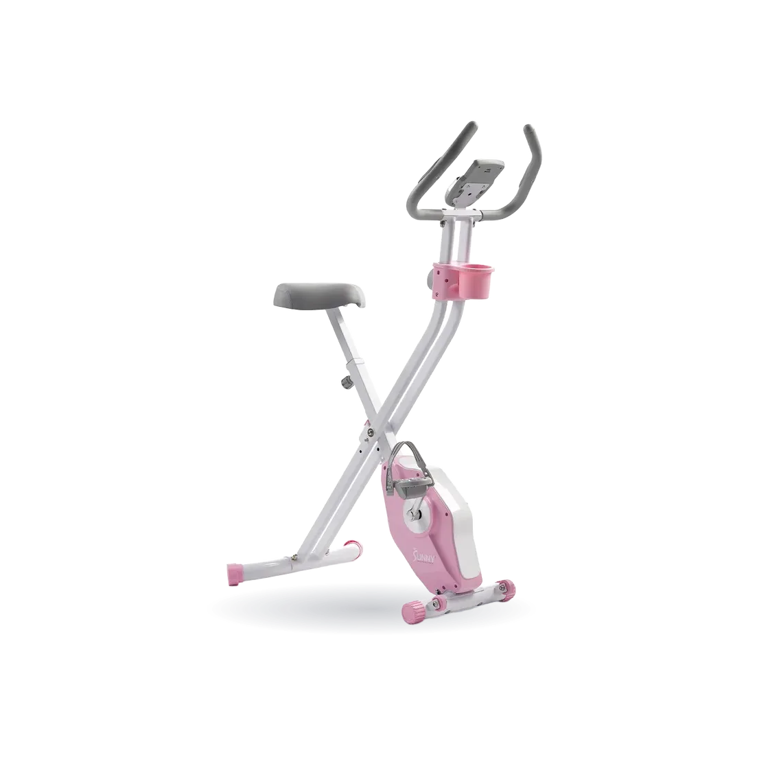 Pink Foldable Magnetic Exercise X-Bike
