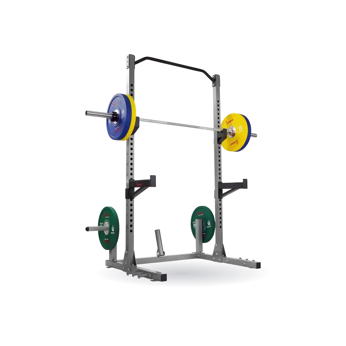 Power Squat Rack w/ Attachments & High Weight Capacity, Olympic Weight Plate Storage, & Swivel Landmine