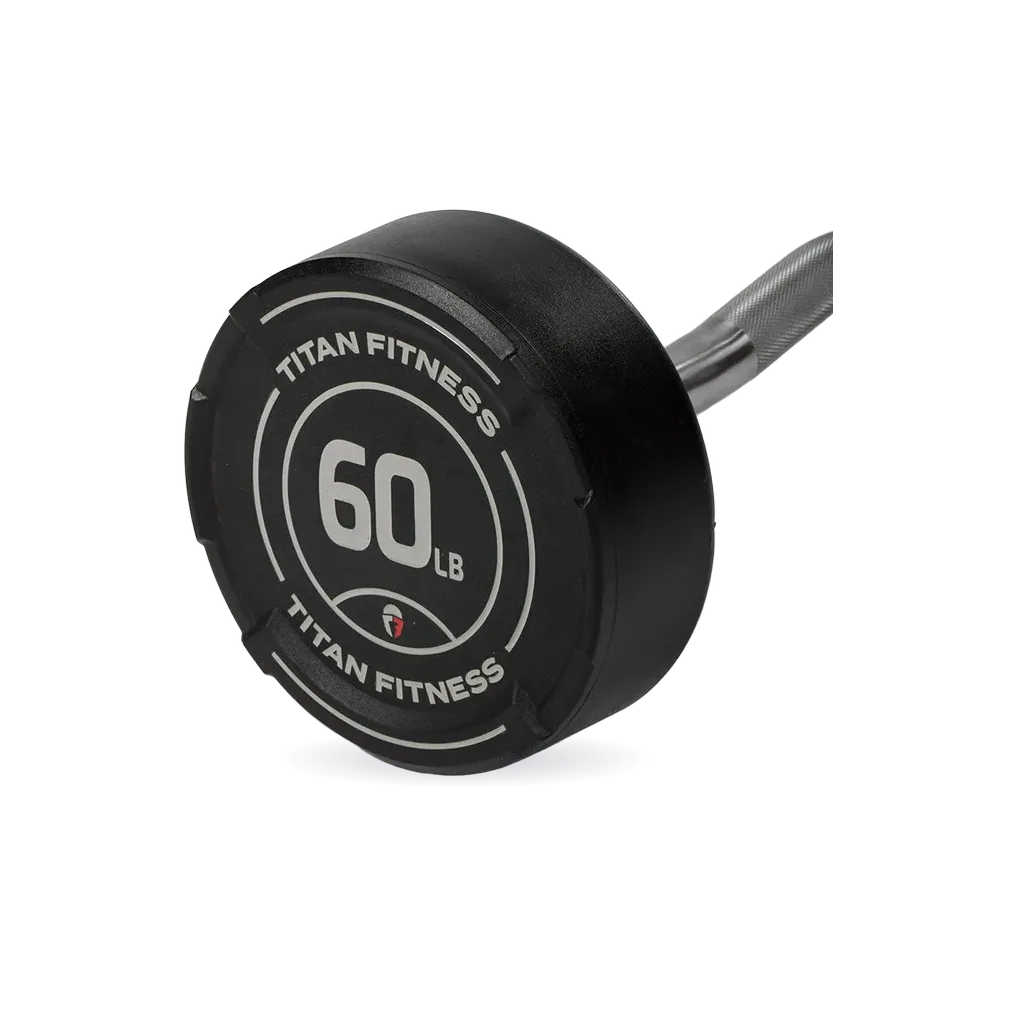 60 LB EZ Curl Fixed Urethane Barbell