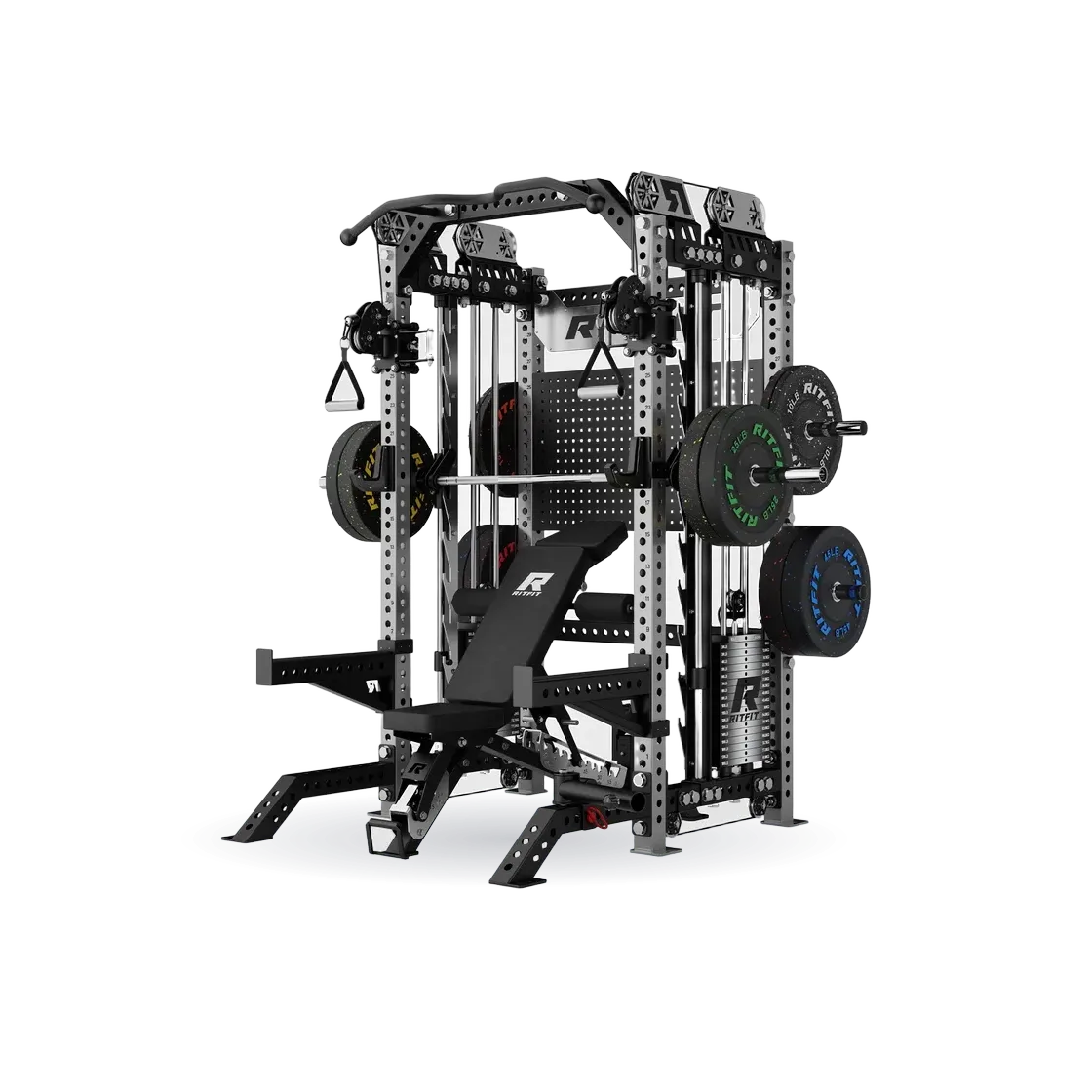 RitFit M3 Pro Smith Machine Home Gym Package with Cable Crossover