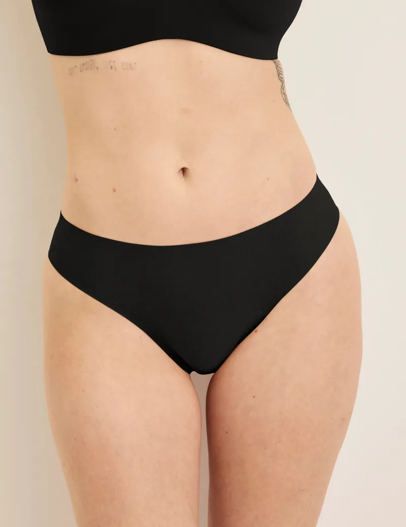Leakproof Invisible Cotton No-Show Thong