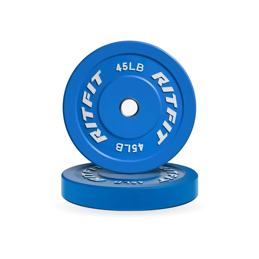 RitFit Color Olympic Bumper Weight Plates - 2-Inch